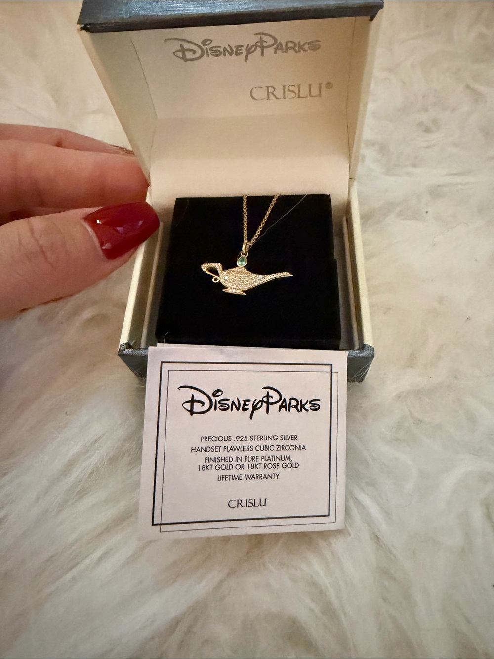✨ Disney Parks CRISLU Genie Lamp Necklace – Disney Parks Exclusive ✨